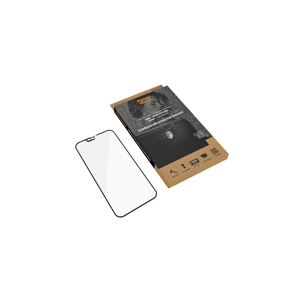 Hurtownia GSM - Tvrzené sklo PanzerGlass E2E Microfracture Apple iPhone 13 Pro Max CamSlider Swarovsky Case Friendly AntiBacterial černý/black 2752 - PZG164 - {ean13} - Hurt