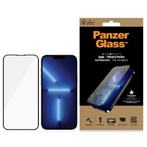 Hurtownia PanzerGlass - 5711724827464 - PZG165 - Szkło hartowane PanzerGlass E2E Microfracture Apple iPhone 13 Pro Max Case Friendly AntiBacterial czarny/black Pro2746 - B2B homescreen
