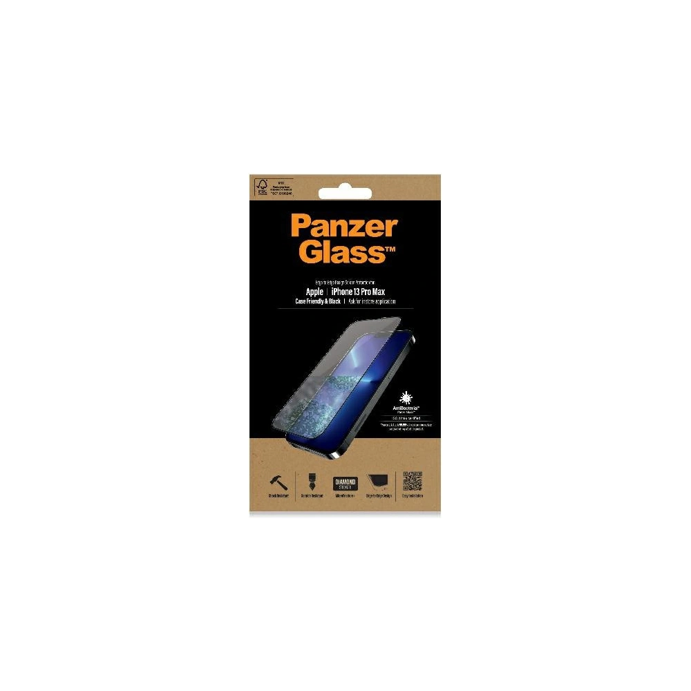 Hurtownia GSM - Tvrdé sklo PanzerGlass E2E Microfracture Apple iPhone 13 Pro Max Case Friendly AntiBacterial černé/black Pro2746 - PZG165 - {ean13} - Hurt