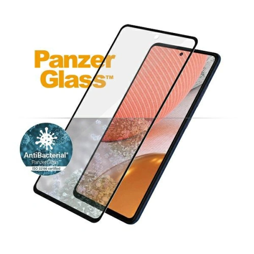 Szkło hartowane PanzerGlass E2E Microfracture Samsung Galaxy A72 Case Friendly AntiBacterial czarny/black