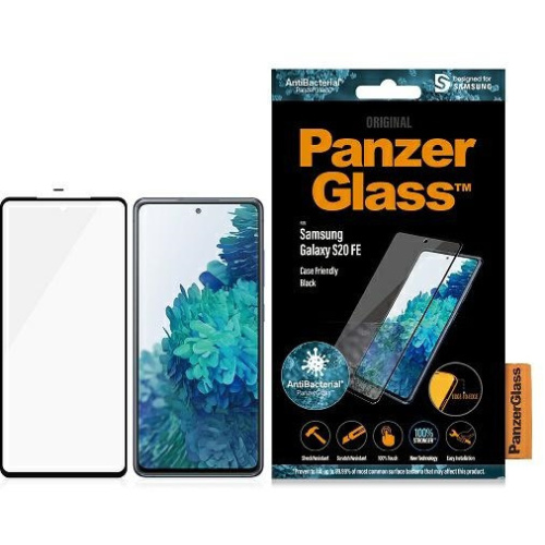 Hurtownia PanzerGlass - 5711724072437 - PZG170 - Szkło hartowane PanzerGlass E2E Microfracture Samsung Galaxy S20 FE Case Friendly Finger Print AntiBacterial czarny/black - B2B homescreen