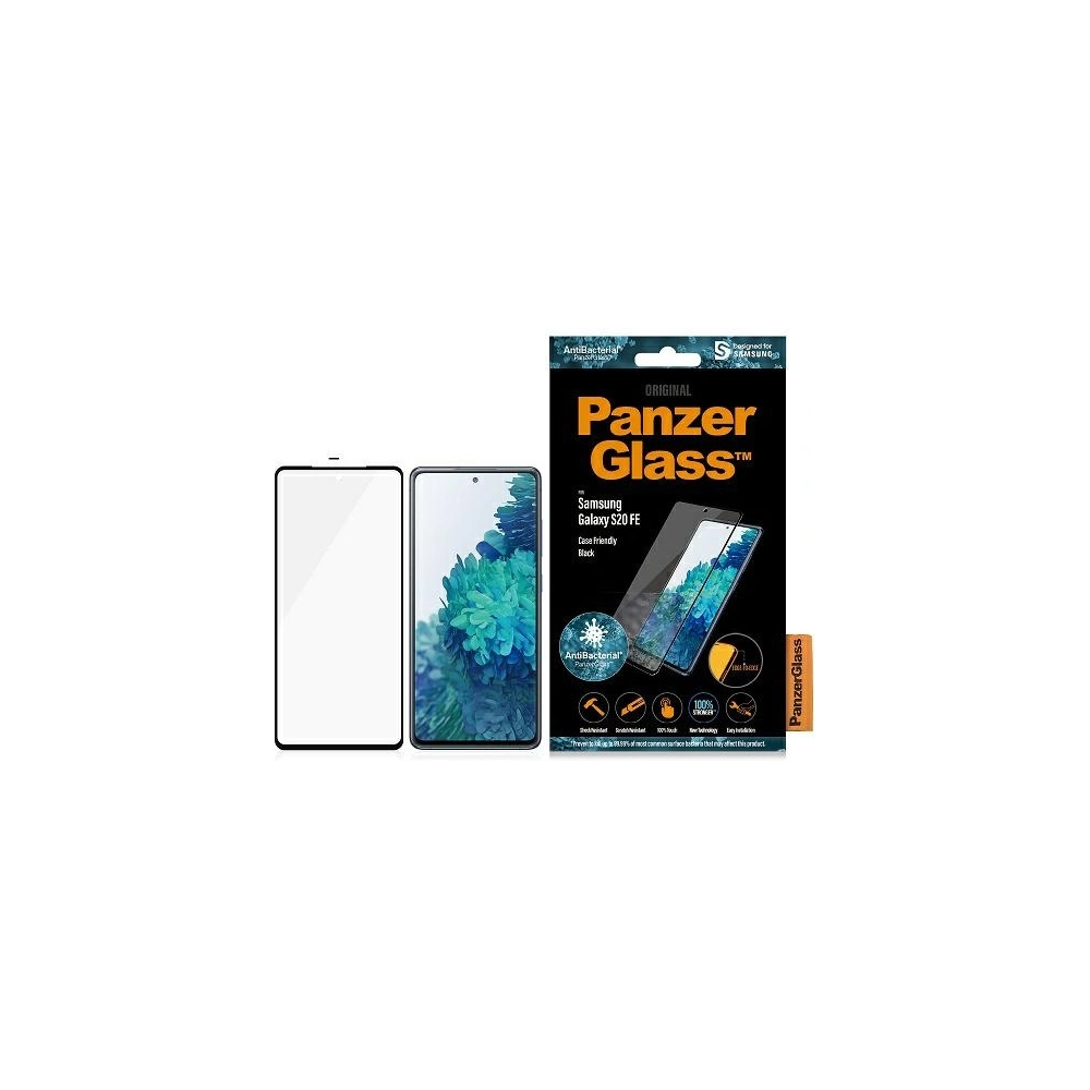Hurtownia GSM - Sticlă securizată PanzerGlass E2E Microfracture Samsung Galaxy S20 FE Case Friendly Finger Print AntiBacterial negru/black - PZG170 - {ean13} - Hurt