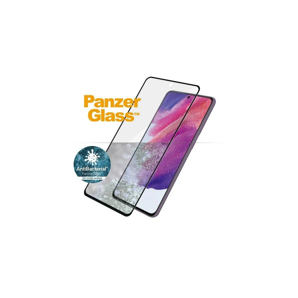 Hurtownia GSM - Sticlă securizată PanzerGlass E2E Microfracture Samsung Galaxy S21 FE Case Friendly Finger Print AntiBacterial negru/black 7275 - PZG172 - {ean13} - Hurt