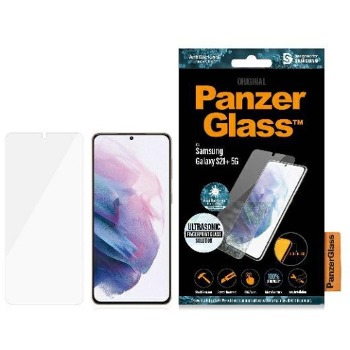 Hurtownia PanzerGlass - 5711724872709 - PZG173 - Szkło hartowane PanzerGlass E2E Microfracture Samsung Galaxy S21+ Plus Case Friendly Finger Print AntiBacterial czarny/black - B2B homescreen