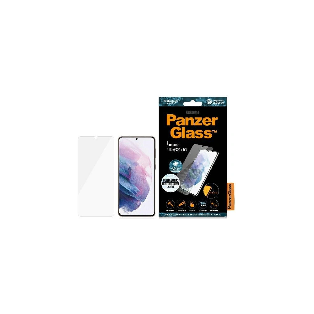 Hurtownia GSM - Tvrzené sklo PanzerGlass E2E Microfracture Samsung Galaxy S21+ Plus Case Friendly Finger Print AntiBacterial černý/black - PZG173 - {ean13} - Hurt