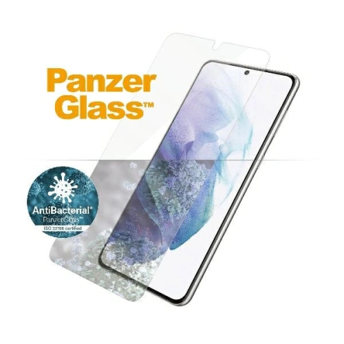 Szkło hartowane PanzerGlass E2E Microfracture Samsung Galaxy S21+ Plus Case Friendly Finger Print AntiBacterial czarny/black