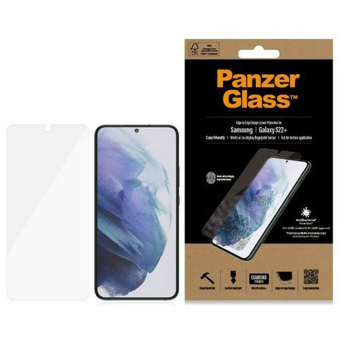 Hurtownia PanzerGlass - 5711724072949 - PZG175 - Szkło hartowane PanzerGlass E2E Microfracture Samsung Galaxy S22+ Plus Case Friendly AntiBacterial czarny/black 7294 - B2B homescreen