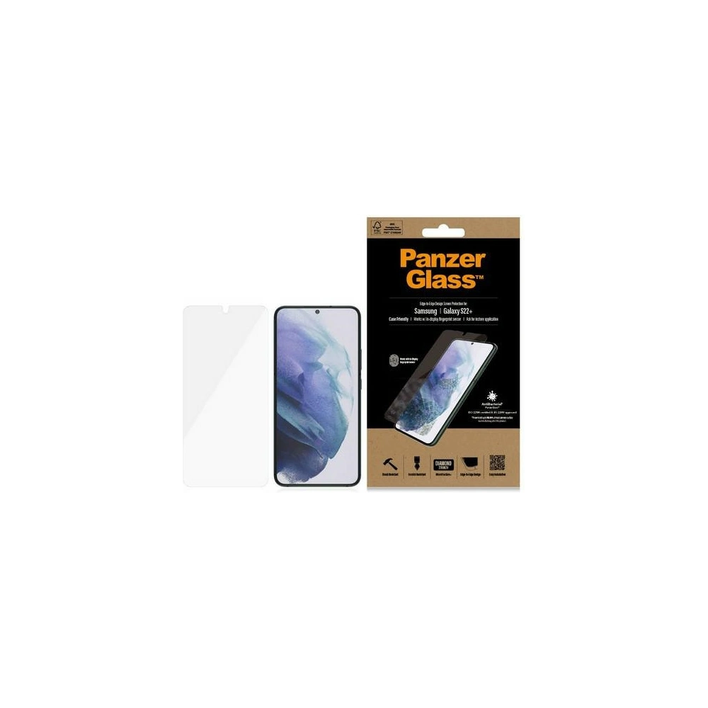 Wholesale PanzerGlass E2E Microfracture Samsung Galaxy S22+ Plus Case Friendly AntiBacterial black 7294 - PZG175 - {ean13} - Hurt