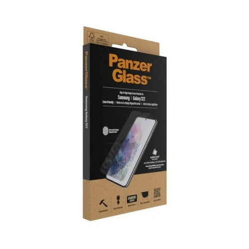 Szkło hartowane PanzerGlass E2E Microfracture Samsung Galaxy S22 Case Friendly AntiBacterial czarny/black 7293