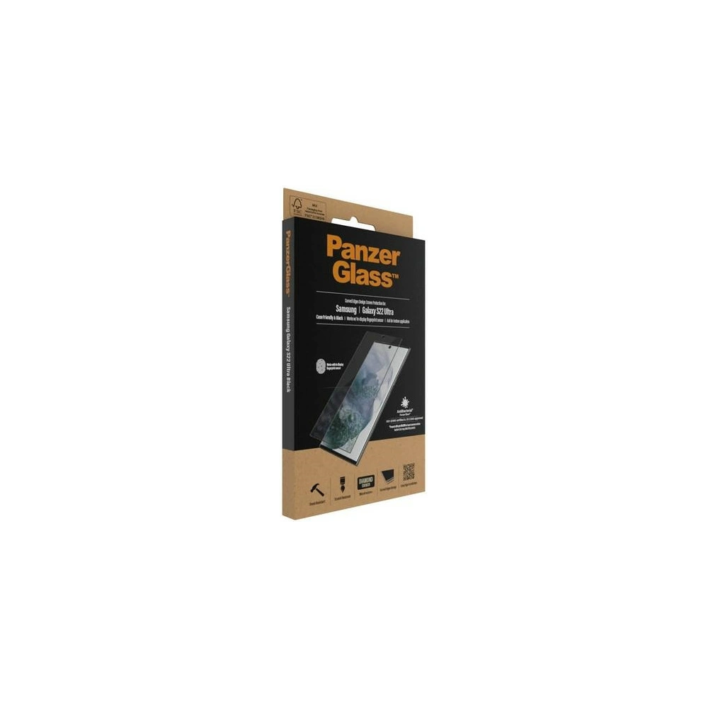 Hurtownia GSM - Zesílené sklo PanzerGlass E2E Microfracture Samsung Galaxy S22 Ultra Case Friendly AntiBacterial černé/black 7295 - PZG177 - {ean13} - Hurt