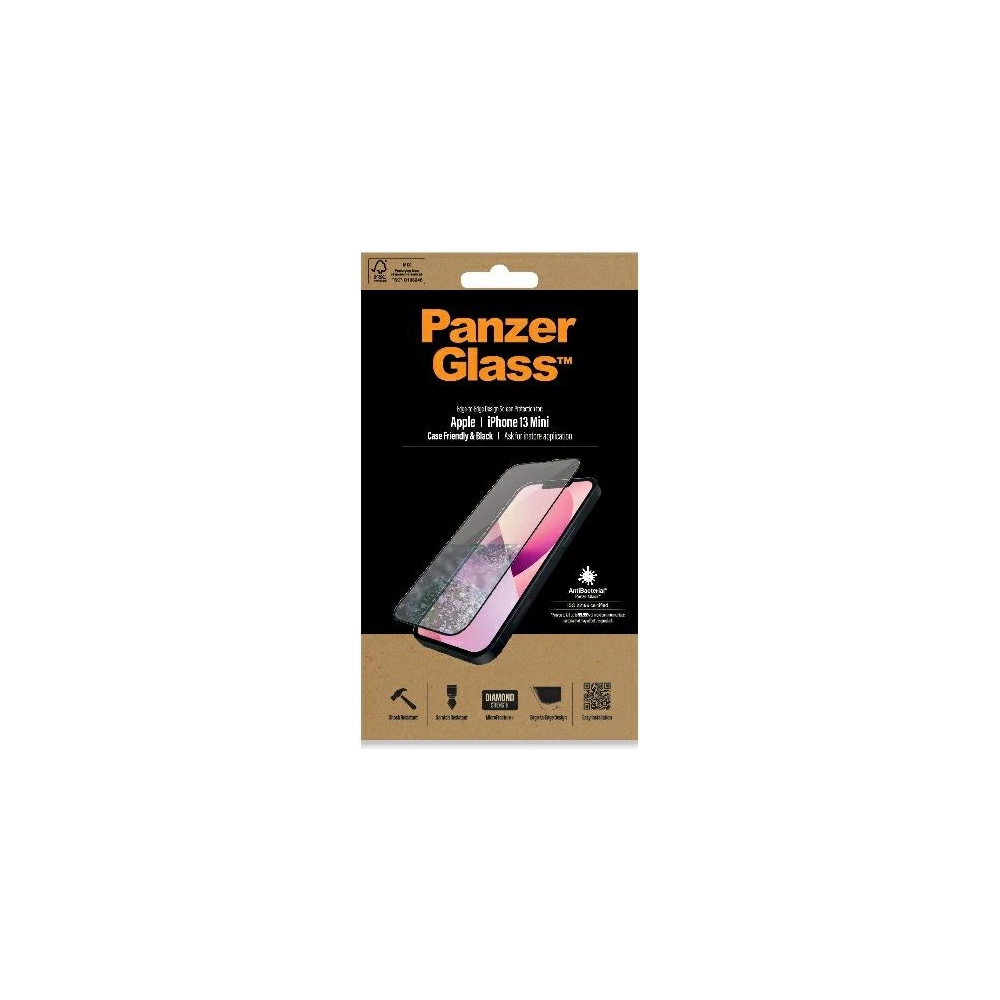 Hurtownia GSM - Privatizáló üveg PanzerGlass E2E Privacy Apple iPhone 13 mini Case Friendly Microfraktúra Antibakteriális fekete/black ProP2744 - PZG179 - {ean13} - Hurt
