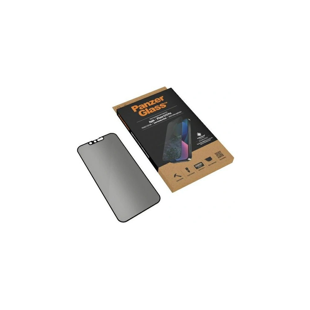 Hurtownia GSM - Szkło prywatyzujące PanzerGlass E2E Privacy Apple iPhone 16e / 14 / 13 / 13 Pro Case Friendly Microfracture AntiBacterial czarny/black ProP2745 - PZG180 - {ean13} - Hurt