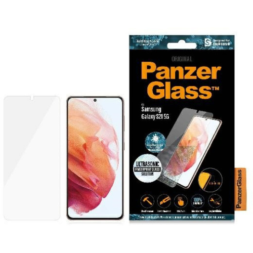 Hurtownia PanzerGlass - 5711724872693 - PZG182 - Szkło hartowane PanzerGlass E2E Pro Microfracture Samsung Galaxy S21 Case Friendly Finger Print AntiBacterial czarny/black - B2B homescreen