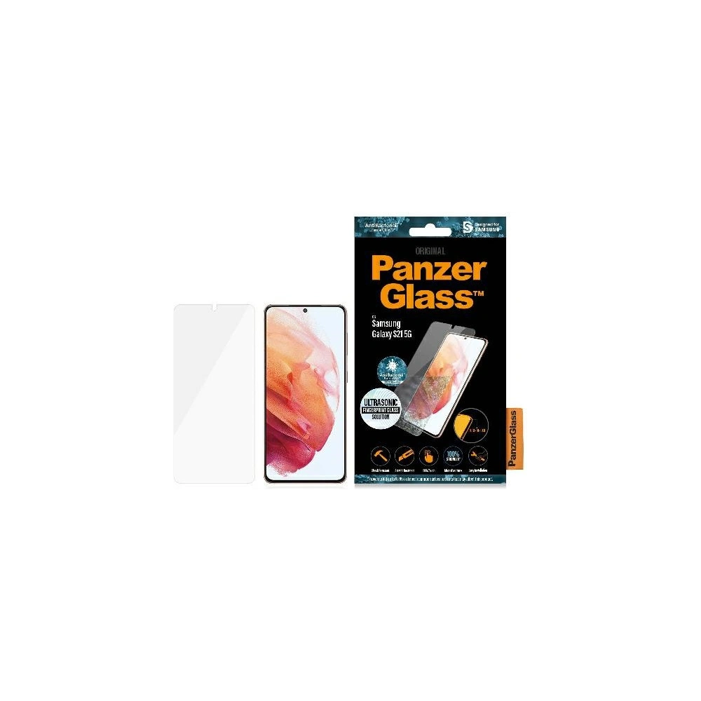 Hurtownia GSM - Edzett üveg PanzerGlass E2E Pro Mikrotörés Samsung Galaxy S21 Case Friendly Ujjlenyomat AntiBakteriális fekete/black - PZG182 - {ean13} - Hurt