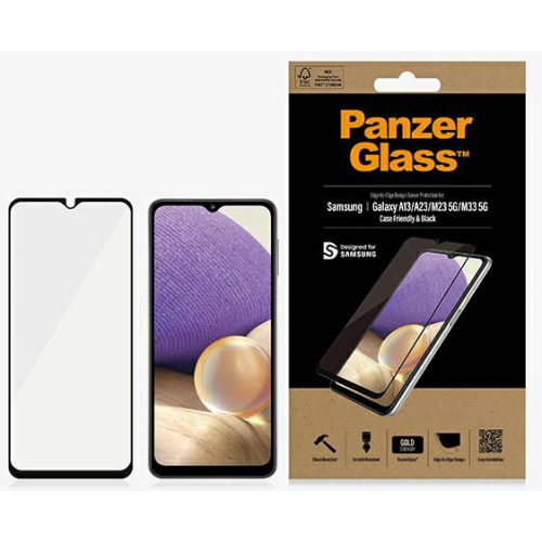 PanzerGlass Distributor - 5711724073069 - PZG184 - PanzerGlass E2E Regular Samsung Galaxy A12/A23/M23 5G/M33 5G Case Friendly black - B2B homescreen