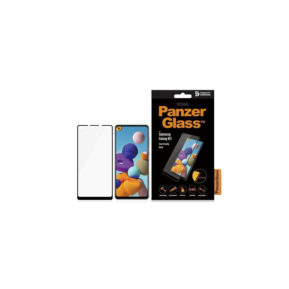Hurtownia GSM - Tvrzené sklo PanzerGlass E2E Regular Samsung Galaxy A21 Case Friendly černé/black - PZG185 - {ean13} - Hurt