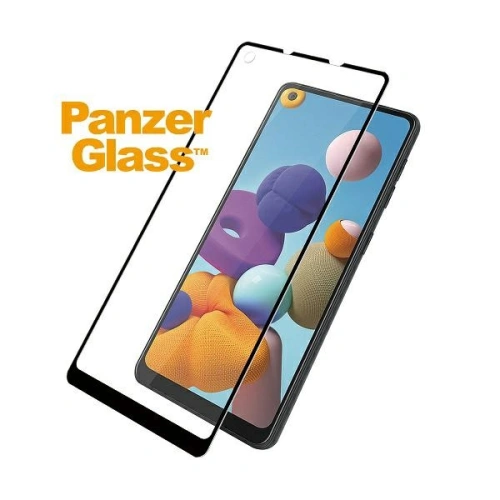 Szkło hartowane PanzerGlass E2E Regular Samsung Galaxy A21 Case Friendly czarny/black