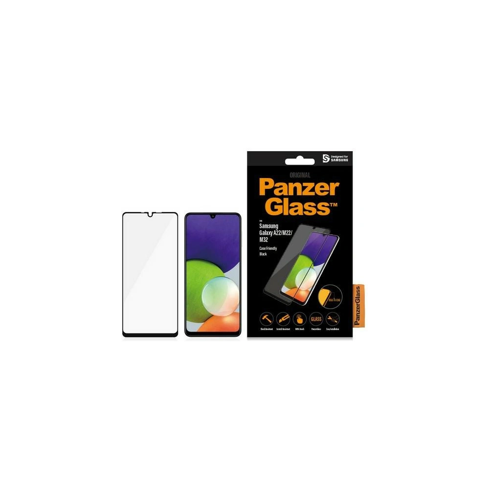 Wholesale PanzerGlass E2E Regular Samsung Galaxy A22 4G/M22/M32 Case Friendly black 7278 - PZG186 - {ean13} - Hurt