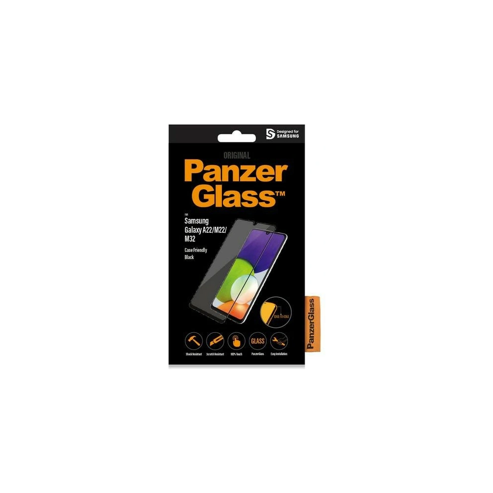 Wholesale PanzerGlass E2E Regular Samsung Galaxy A22 4G/M22/M32 Case Friendly black 7278 - PZG186 - {ean13} - Hurt