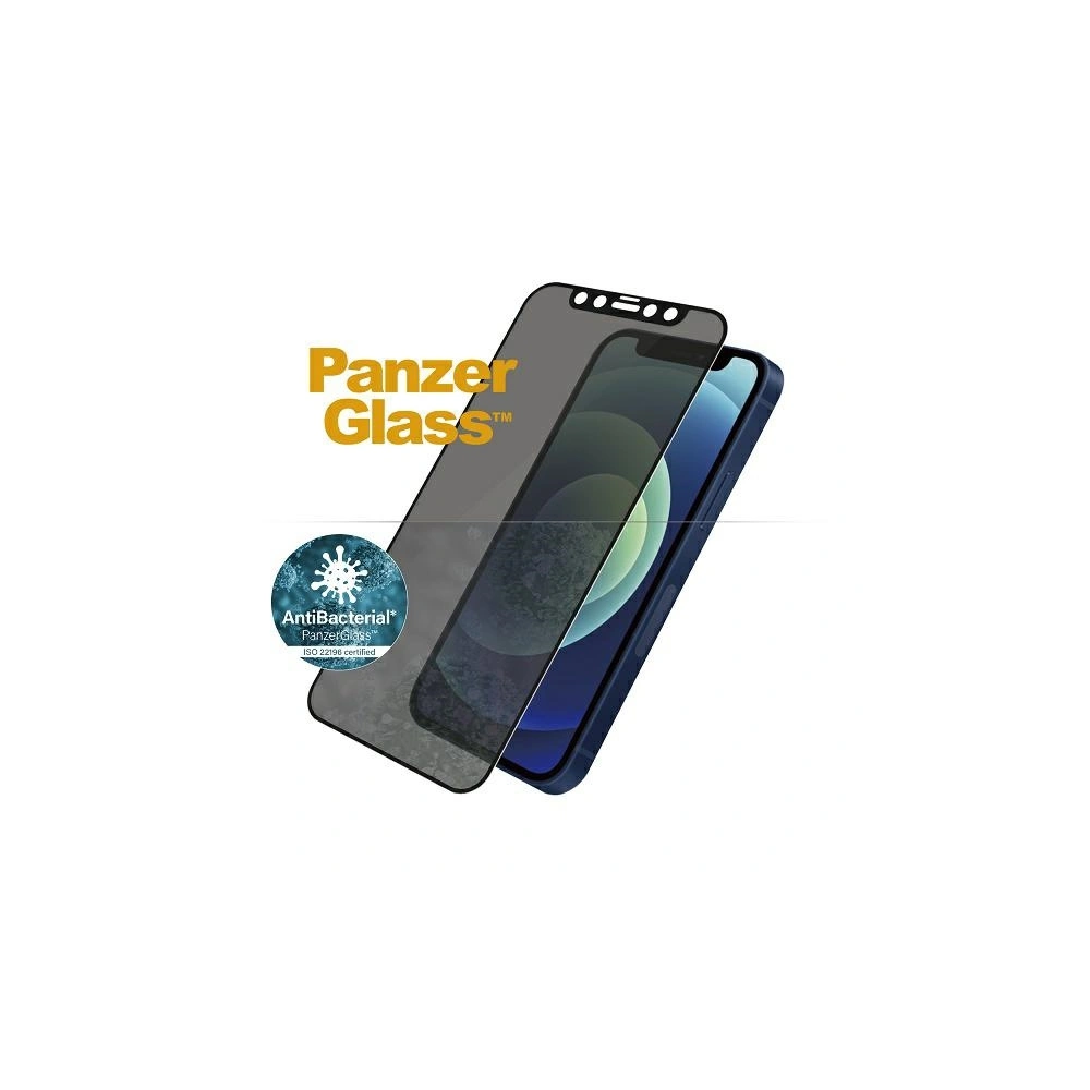 Hurtownia GSM - Gehärtetes Glas PanzerGlass E2E Super+ Apple iPhone 12 mini Case Friendly AntiBacterial Microfracture Privacy schwarz/black - PZG215 - {ean13} - Hurt