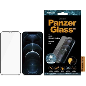 Hurtownia GSM - Tvrzené sklo PanzerGlass E2E Super+ Apple iPhone 12 Pro Max Case Friendly AntiBacterial Microfracture černé/black - PZG216 - {ean13} - Hurt