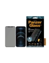 Gehärtetes Glas PanzerGlass E2E Super+ Apple iPhone 12 Pro Max Case Friendly AntiBacterial Mikrofraktur Datenschutz schwarz/black