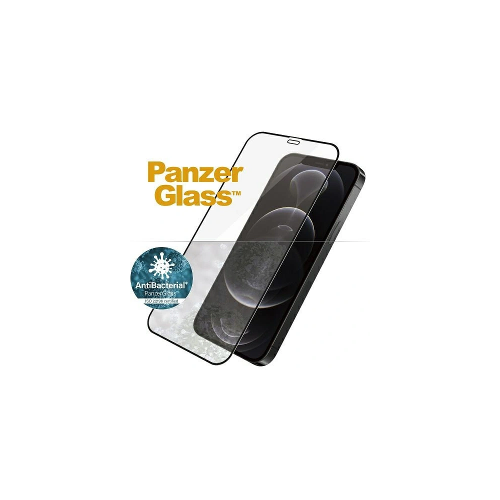Wholesale PanzerGlass E2E Super+ Apple iPhone 12/12 Pro Case Friendly AntiBacterial MicroFracture black - PZG218 - {ean13} - Hurt