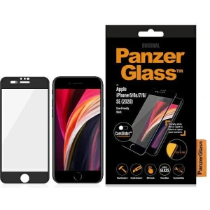 Hurtownia GSM - Gehärtetes Glas PanzerGlass E2E Super+ Apple iPhone SE 2022/SE 2020/8/7 Case Friendly CamSlider schwarz/black - PZG220 - {ean13} - Hurt
