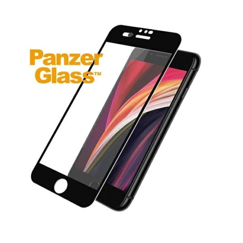 Szkło hartowane PanzerGlass E2E Super+ Apple iPhone SE 2022/SE 2020/8/7 Case Friendly CamSlider czarny/black