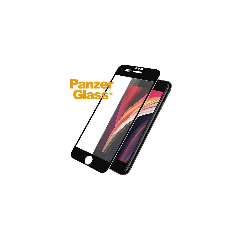 Hurtownia GSM - Gehärtetes Glas PanzerGlass E2E Super+ Apple iPhone SE 2022/SE 2020/8/7 Case Friendly CamSlider schwarz/black - PZG220 - {ean13} - Hurt