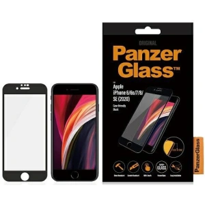 Hurtownia GSM - Edzett üveg PanzerGlass E2E Super+ Apple iPhone SE 2022/SE 2020/8/7 Case Friendly fekete/black - PZG221 - {ean13} - Hurt