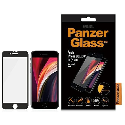Hurtownia PanzerGlass - 5711724026799 - PZG221 - Szkło hartowane PanzerGlass E2E Super+ Apple iPhone SE 2022/SE 2020/8/7 Case Friendly czarny/black - B2B homescreen