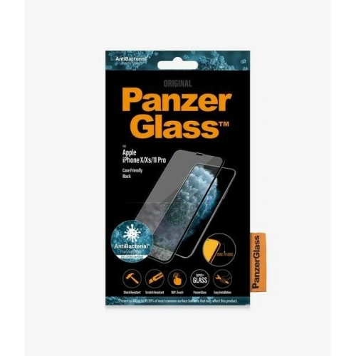 Szkło hartowane PanzerGlass E2E Super+ Apple iPhone 11 Pro/XS/X Case Friendly czarny/black