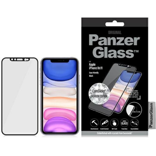 PanzerGlass Distributor - 5711724026812 - PZG226 - PanzerGlass E2E Super+ Apple iPhone 11/XR Case Friendly Swarovsky CamSlider black - B2B homescreen