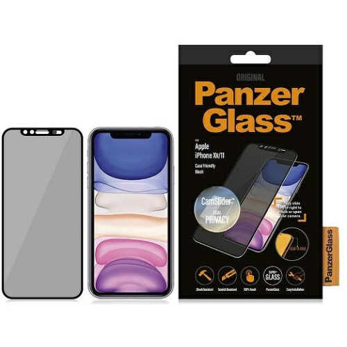 Hurtownia PanzerGlass - 5711724126680 - PZG227 - Szkło hartowane PanzerGlass E2E Super+ Apple iPhone 11/XR Case Friendly, CamSlider Privacy czarny/black - B2B homescreen