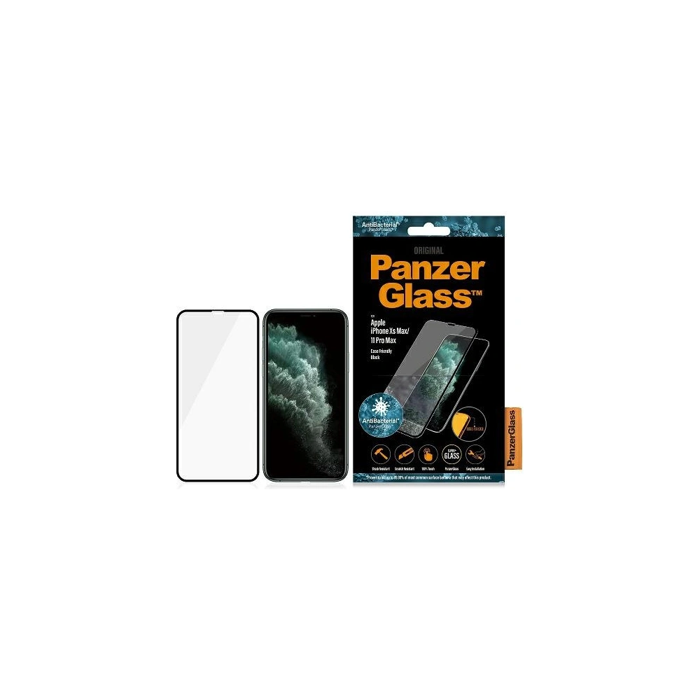 Hurtownia GSM - Gehärtetes Glas PanzerGlass E2E Super+ Apple iPhone 11 Pro Max/XS Max Case Friendly Antibakteriell schwarz/black - PZG228 - {ean13} - Hurt