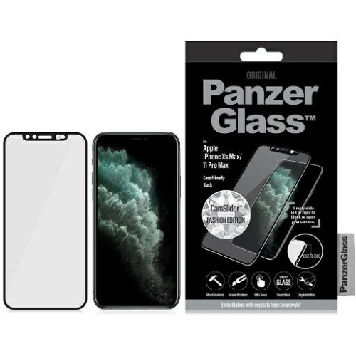 Hurtownia PanzerGlass - 5711724026829 - PZG230 - Szkło hartowane PanzerGlass E2E Super+ Apple iPhone 11 Pro Max/XS Max Case Friendly Swarovsky CamSlider czarny/black - B2B homescreen