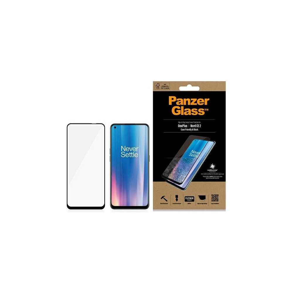 Hurtownia GSM - Edzett üveg PanzerGlass E2E Super+ OnePlus Nord CE 2 Case Friendly fekete/black - PZG231 - {ean13} - Hurt