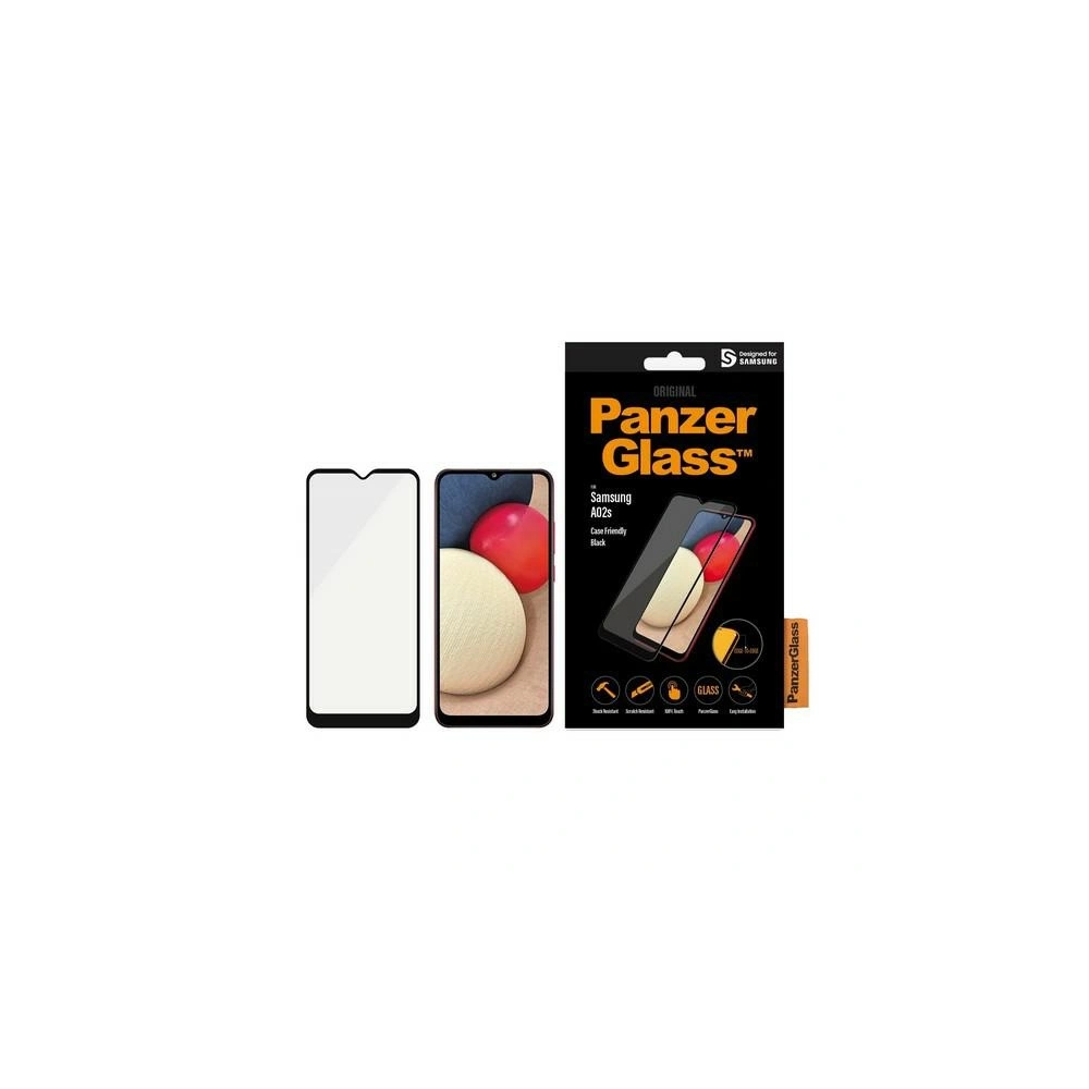 Hurtownia GSM - Gehärtetes Glas PanzerGlass E2E Super+ Samsung Galaxy A02s Case Friendly AntiBacterial schwarz/black - PZG233 - {ean13} - Hurt