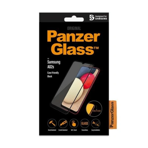 Szkło hartowane PanzerGlass E2E Super+ Samsung Galaxy A02s Case Friendly AntiBacterial czarny/black