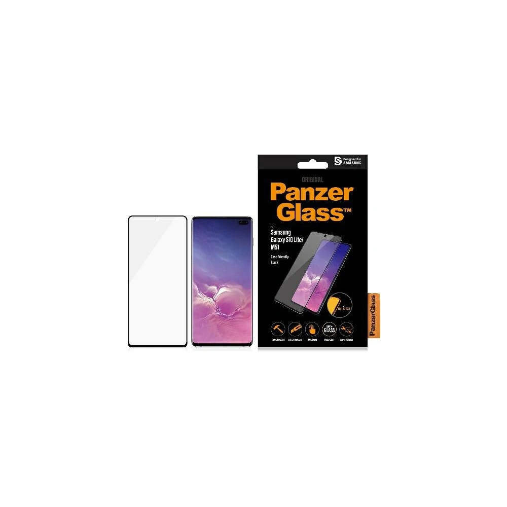 Hurtownia GSM - Gehärtetes Glas PanzerGlass E2E Super+ Samsung Galaxy S10 Lite/M51 Case Friendly schwarz/black - PZG237 - {ean13} - Hurt