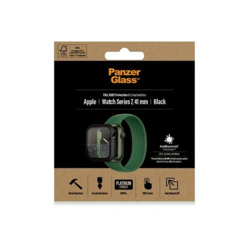 Szkło hartowane PanzerGlass Full Body Apple Watch 7 41mm czarny/black AB 3663