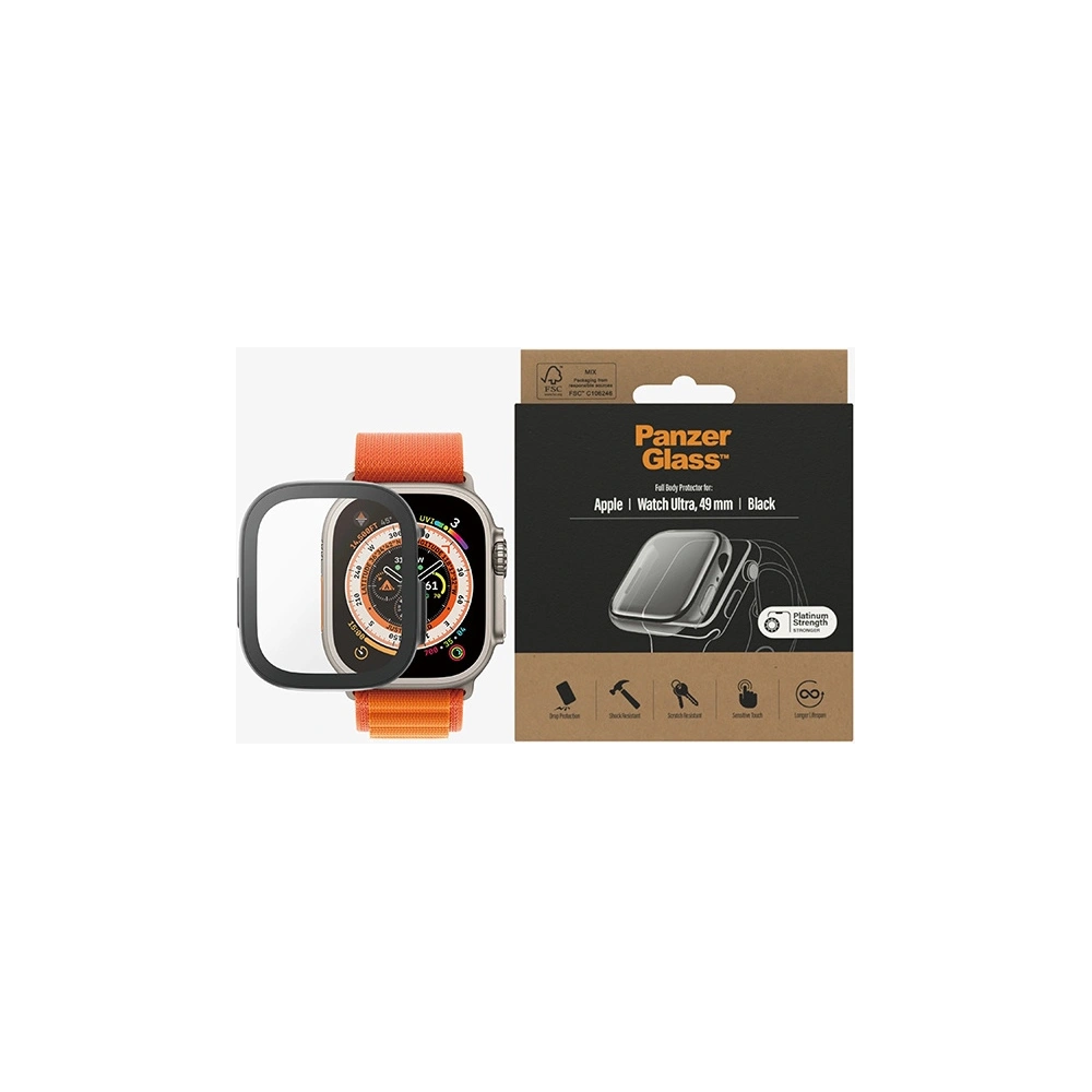 Hurtownia GSM - Edzett üveg PanzerGlass Full Body Apple Watch Ultra 49mm fekete/black 3678 - PZG253 - {ean13} - Hurt