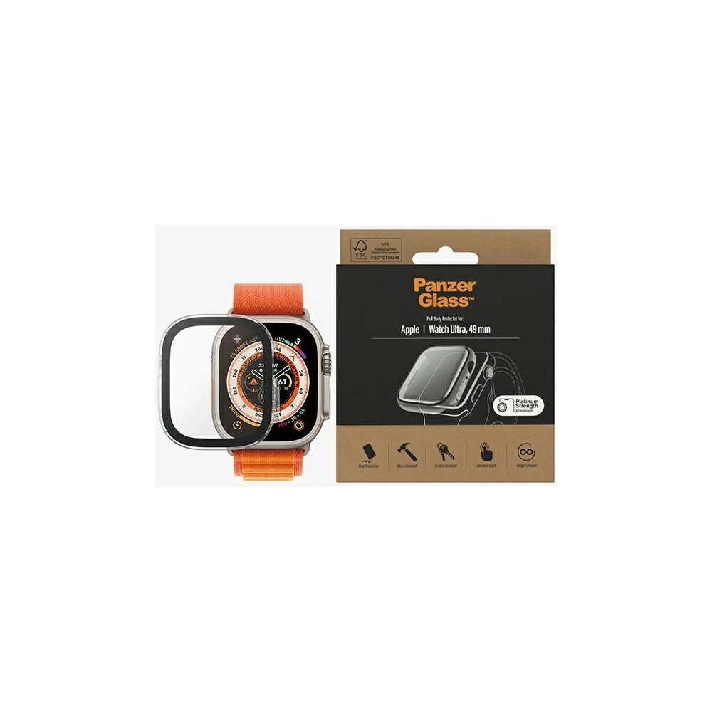 Hurtownia GSM - Sticlă securizată PanzerGlass Full Body Apple Watch Ultra 49mm transparent/transparent 3677 - PZG254 - {ean13} - Hurt