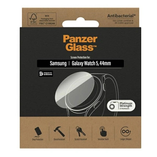 Szkło hartowane PanzerGlass Samsung Galaxy Watch Classic 5 44mm Screen Protection Antibacterial 3675