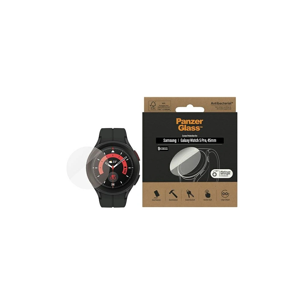 Hurtownia GSM - Szkło hartowane PanzerGlass Samsung Galaxy Watch Classic 5 Pro 45mm Screen Protection Antibacterial 3676 - PZG268 - {ean13} - Hurt