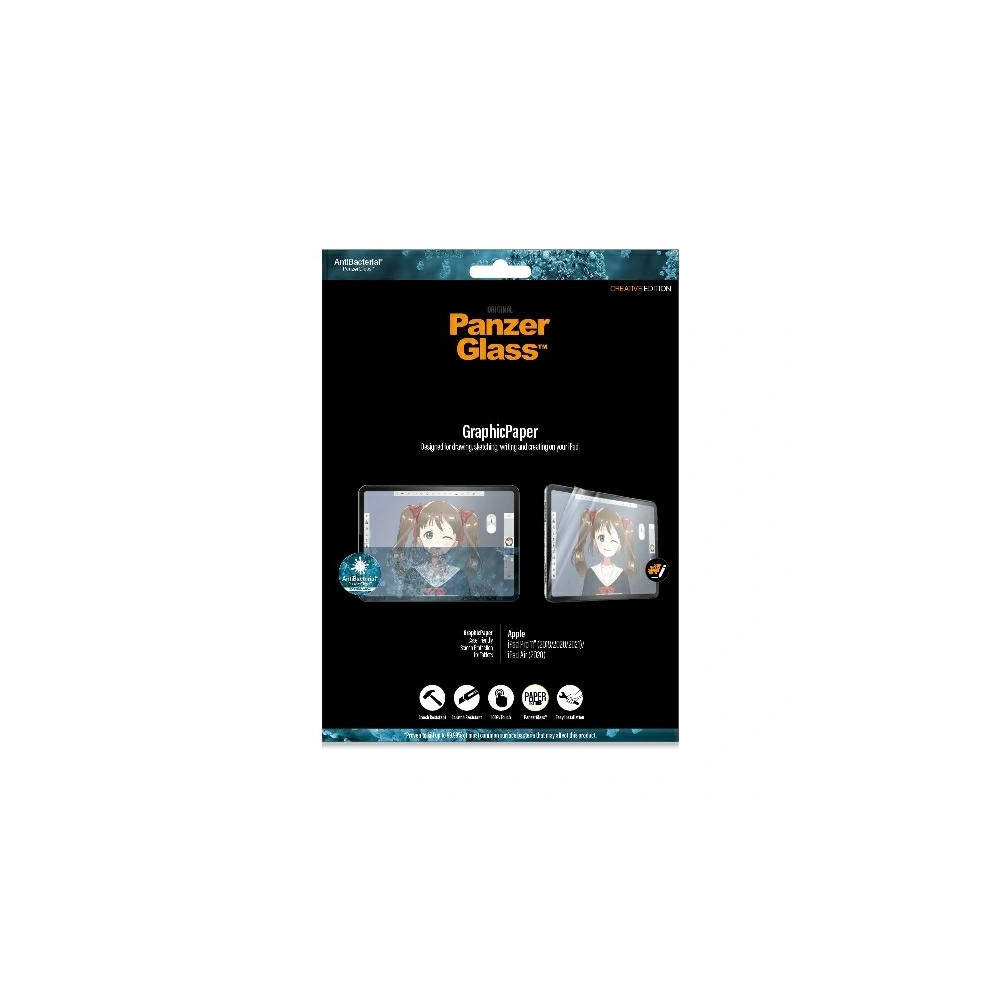 Hurtownia GSM - Ochranná fólie PanzerGlass GraphicPaper Apple iPad Air 10.9 2020 (4. generace)/iPad Pro 11 2018/2020/2021 (1., 2., 3. generace) Anti Glare, přátelská k pouzdru, antibakteriální - PZG271 - {ean13} - Hurt