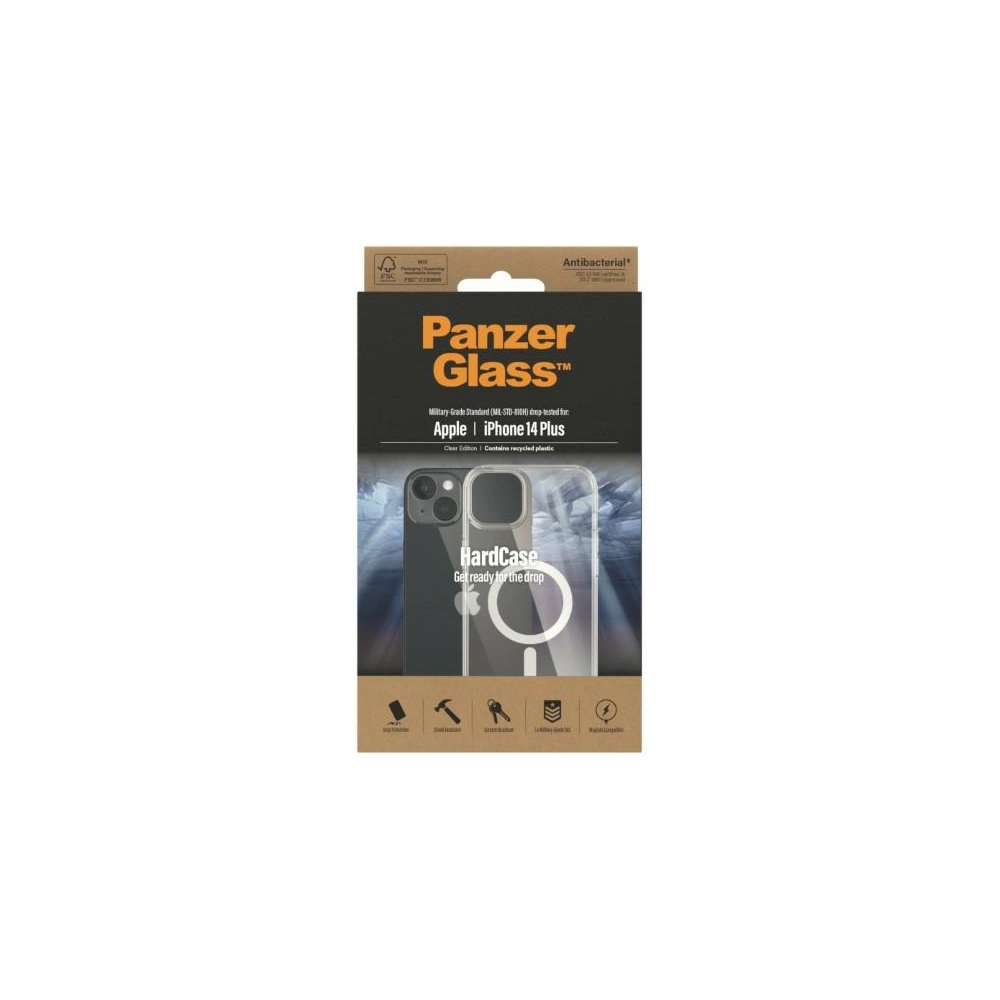 Wholesale PanzerGlass HardCase Apple iPhone 14 Plus / 15 Plus MagSafe Antibacterial Military grade transparent 0411 - PZG279 - {ean13} - Hurt