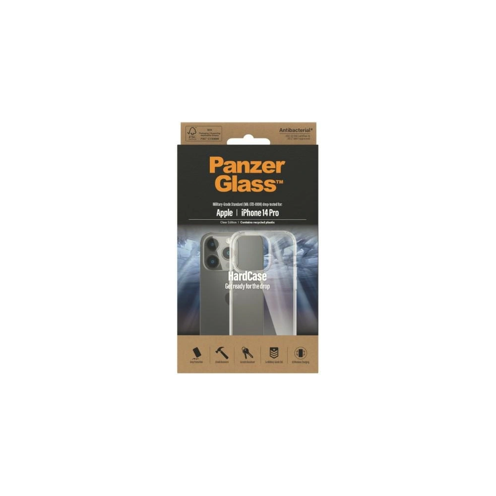 Hurtownia GSM - Etui PanzerGlass HardCase Apple iPhone 14 Pro antibakteriell militärischer Qualität transparent 0402 - PZG280 - {ean13} - Hurt