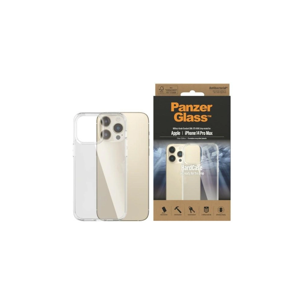 Wholesale PanzerGlass HardCase Apple iPhone 14 Pro Max Antibacterial Military grade transparent 0404 - PZG282 - {ean13} - Hurt